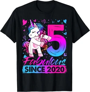 5 Year Old Unicorn Gifts For Girls 5th Birthday Girl Party T-Shirt Hoodie - Picture 1 of 17