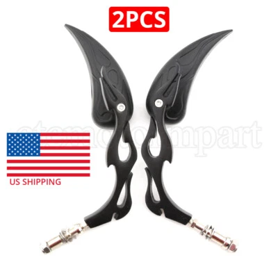 Espejos retrovisores negros para motocicleta Harley-Davidson Heritage Softail Classic FLSTC Foto 1 de 4