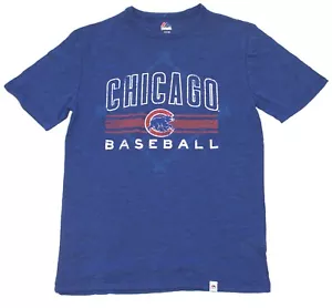 Chicago Cubs Short Sleeve T-Shirt – Distressed Screen-Printed Team Logo (Small) - Picture 1 of 1