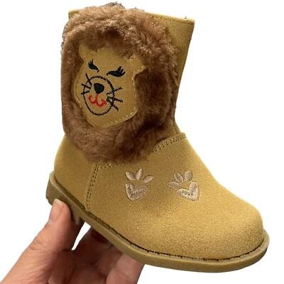 Botas de gamuza sintética Rachel para bebé bebé niña talla 5 marrón tostado elegantes y cómodas Foto 1 de 4