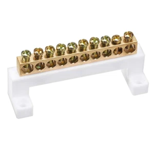 10 Position Terminal Block Connector Bar, Single Row Electric Barrier - Picture 1 of 12