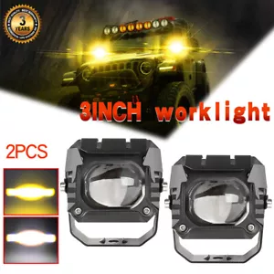 2X LED Work Light Bar Offroad White Yellow Driving Fog Lamp Spot Pods ATV SUV - Foto 1 di 9