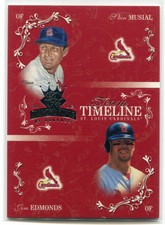 2003 Diamond Kings Team Timeline 3 Jim Edmonds Stan Musial 376/1000