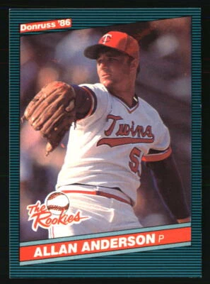 Allan Anderson 1986 Donruss The Rookies #3 BASEBALL Card - Image 1 of 2