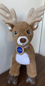 18" Build A Bear Team Santa Blitzen Reindeer Plush Stuffed Animal Green Eyes - Picture 1 of 8