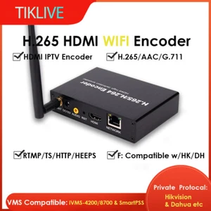 HDMI WiFi Encoder 1080P, H.265/H.264 ONVIF/HK Compatible, RTMP Push to YouTube - Picture 1 of 6
