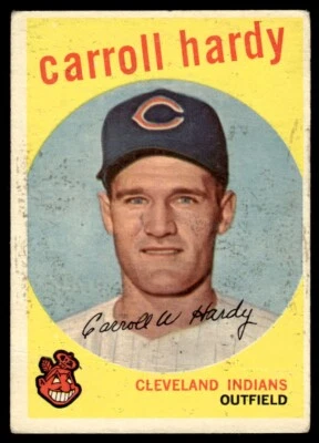1959 Topps Baseball Card Carroll Hardy Cleveland Indians #168 A - Image 1 of 2