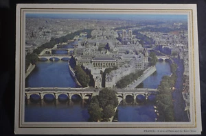 60er Jahre Pan Am Rainbow Service Menü - Blick auf Paris und die Seine - Bild 1 von 4