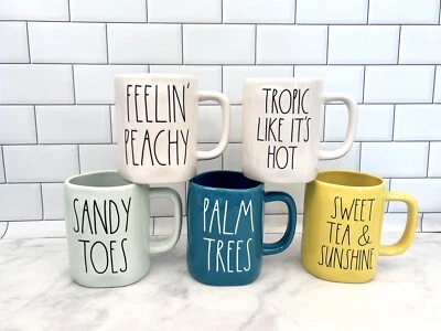 "YOU CHOOSE" New Rae Dunn Summer Mugs Collection 2022 Tea Beach Island Sun Shell