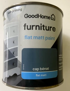 Good Home Furniture Flat Matt Paint Colour Cap Benat (Blue Grey) 500ml - Picture 1 of 3