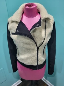 jacket Size Small Women Faux Fur Shearling Jacket Leather Delia's - Picture 1 of 7