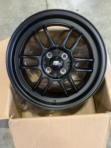 One  16x7 +40  MST  Suzuka  4x100/114.3 Matte Black Wheel (Used) - Picture 1 of 6