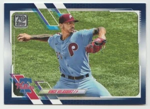 2021 Topps Blue #653 Vince Velasquez Baseballkarte Philadelphia Phillies - Bild 1 von 2