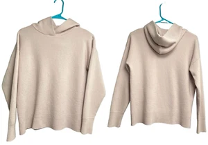 MAGASCHONI Damen Wollmischung Pullover Gr. L beige Pulli Langarm Kapuze 7-2 - Bild 1 von 12