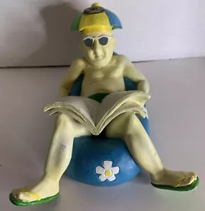Vintage Dude On a Raft Water Sprinkler. Ceramic and Brass. 8.5” L X 4” H.Inches. - Picture 1 of 14