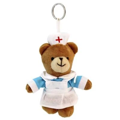 EURO SOUVENIRS GMBH Krankenschwester Bär Schlüsselanhänger - ca. 12 cm Anhänger Plüsch