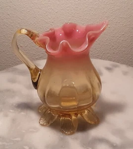 Victorian Art Glass Amberina Opalescent Creamer - Picture 1 of 3