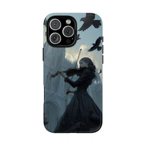 Girl Violin Twilight Cathedral Phone Case for iPhone, Samsung Galaxy, Pixel - Picture 1 of 237