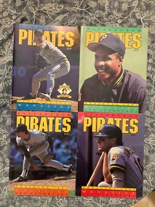 Lote de 4 bonos de revista oficial y tarjetas de puntuación de los Piratas de Pittsburgh 1991 (limpios) - Imagen 1 de 7