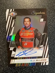 2023 Donruss Racing B.J. McLeod NASCAR 75th Holo Auto Autograph #73/75 - Picture 1 of 3