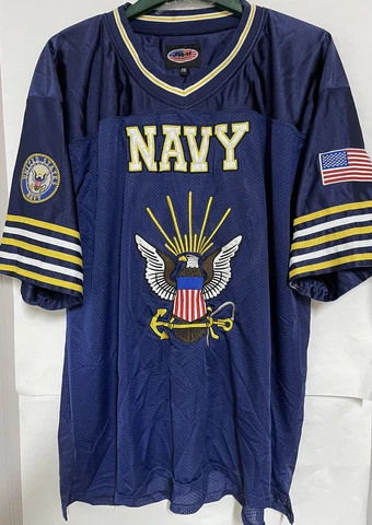 Blue Navy College Hockey Jersey 3/4 Sleeves JWM Wholesale Embroidered XXL Cover