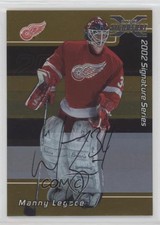 2002-03 ITG Be A Player Signature Series 2001-02 Buybacks Gold Manny Legace Auto