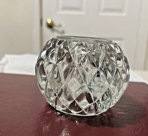 Ein Partylite Rockport Kerzenhalter Windlicht rund gesteppt - Bild 1 von 7