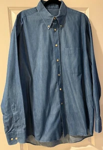 Burberry London Men's Blue Button Down Shirt Size L - Picture 1 of 3