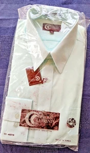 New Vintage Mens Dress Shirt Cross Currents Collared 15 1/2 32/33 No Iron Korea - Picture 1 of 5