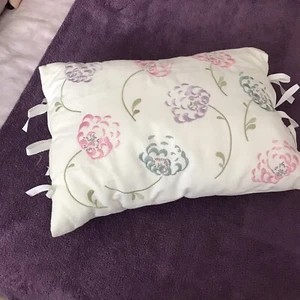 Laura Ashley Decorative Embroidered Floral Cushion Cover And Pad Insert - Picture 1 of 3