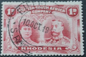 Rhodesia Double Head One Penny with EIFFEL FLATS (DC) postmark - Picture 1 of 1