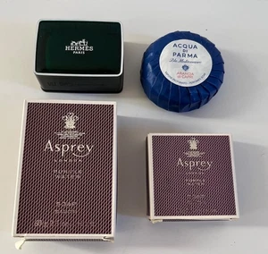 New Lot of 4 Soaps Hermes, Acqua Di Parma, Asprey - Picture 1 of 5