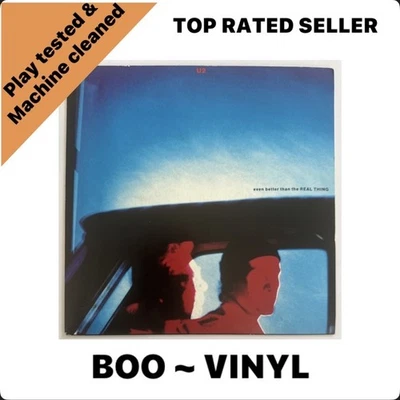 U2 Even Better Than The Real Thing 7" vinyl single record UK EX / EX - Image 1 of 4
