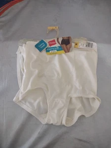 Hanes Shaping Brief Control de Luz Paquete de 2 Talla M Marfil Control de Abdomen Extra Nuevo con Etiquetas - Imagen 1 de 2