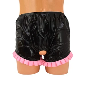 Latex Slip ouvert mit Rüschen am Beinausschnitt (XL) - Bild 1 von 5