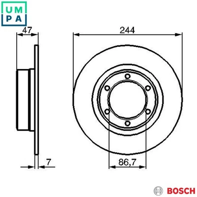 2x BRAKE DISC 0 986 478 050 FOR CITROEN A06/664M28/1/1M28A06/635 0.6L 2cyl - Image 1 of 4