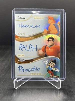 2025 Topps Cromo Disney Hércules / Pinocho / Ralph Triple Automático Naranja 12/25 Foto 1 de 4
