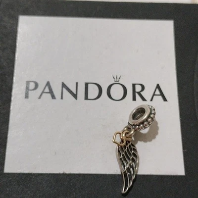 Pandora Plata de Ley + Oro 14K Amor + Guía Religioso Ala de Ángel 791389 Foto 1 de 4