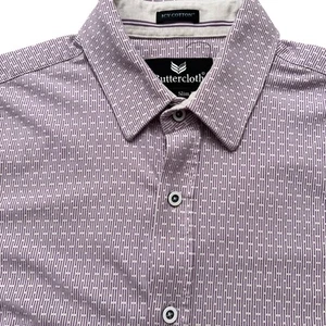Buttercloth Shirt Mens Size M Long Sleeve Icy Cotton Stretch Slim Fit Purple - Picture 1 of 6