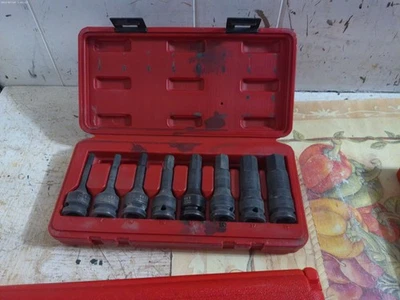 Napa Professional 1/2" Drive Impact Socket 8pc Metric Set Long Allen Head MM npt - Image 1 of 2