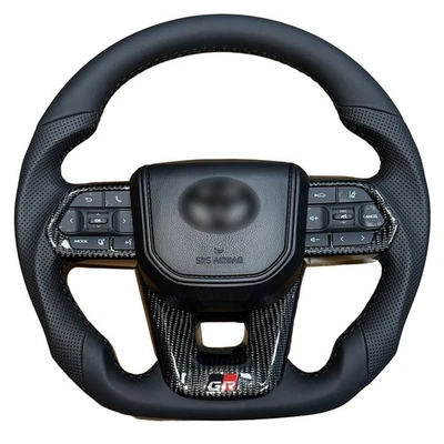 Volante de fibra de carbono para Toyota FORTUNER HIACE Land Cruiser CROWN HILUX A Foto 1 de 4
