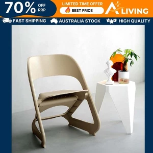 Set of 4 Dining Chairs Office Cafe Lounge Seat Stackable Plastic Leisure C IR-BG - Picture 1 of 8