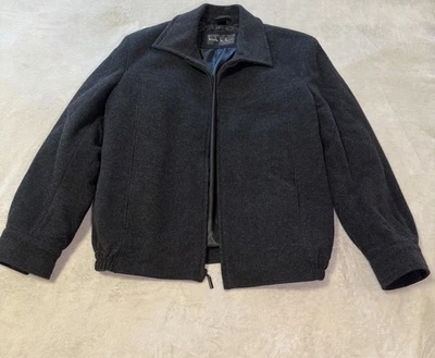 🔥Nicole Miller NY Men’s Vintage Wool Jacket Black M  Full-zip Coat Retro Warm - Image 1 of 4