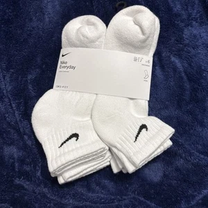 Nike Everyday Kids YTH 3Y-5Y Cushioned White Ankle Socks - Picture 1 of 2