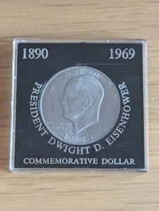 US Eisenhower One Dollar 1971 Eagle On Moon Collectable Coin - Picture 1 of 9