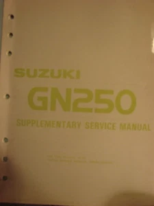 Suzuki Factory Service Repair Shop Manual Supplement 1983 GN250 D - Picture 1 of 1