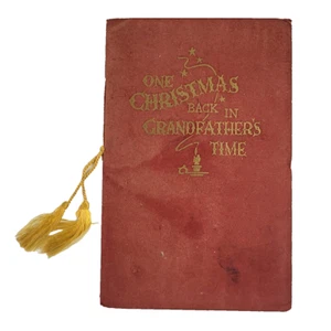 1954 One Christmas Back In Grandfathers Time Book Velveteen Cover Lee Mero Comic - Picture 1 of 11