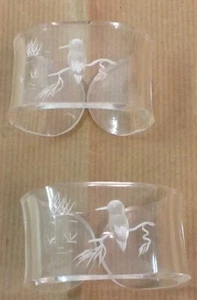 2 Acrylic Napkin Rings - Picture 1 of 1