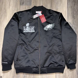 Giacca Bomber Philadelphia Eagles Mitchell & Ness Super Bowl LIX Champions Raso - Foto 1 di 7