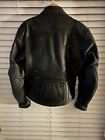 Vintage Teknic 42/52 Black Leather Armored Net Lined Motorcycle Jacket